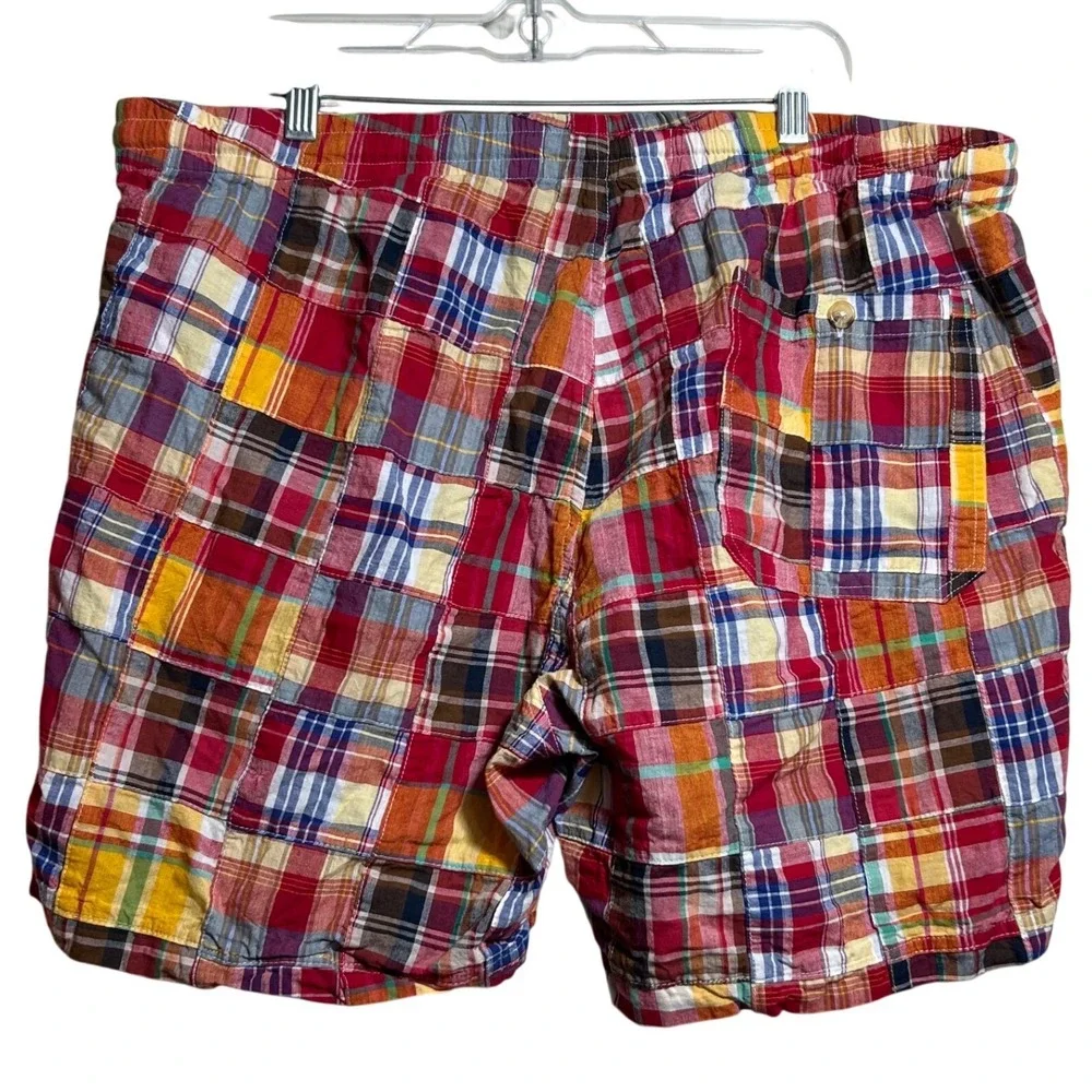 Kiel James Patrick Summer Soiree Indian Madras Patchwork Shorts Men's 42